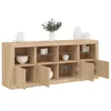 Image de Vidaxl Buffet Avec LumiÃ¨res Led ChÃªne Sonoma 163x37x67 Cm