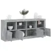Image de vidaXL Buffet avec lumières LED gris béton 163x37x67 cm3209075