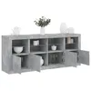 Image de vidaXL Buffet avec lumiÃ¨res LED gris bÃ©ton 163x37x67 cm