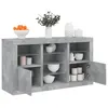 Image de vidaXL Buffet avec lumiÃ¨res LED gris bÃ©ton 123x37x67 cm