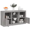 Image de vidaXL Buffet avec lumières LED sonoma gris 123x37x67 cm3209084