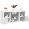 Image de vidaXL Buffet avec lumières LED blanc 142,5x37x67 cm3209086