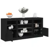 Image de vidaXL Buffet avec lumières LED noir 142,5x37x67 cm3209087