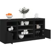 Image de vidaXL Vidaxl Buffet Avec Lumières Led Noir 142,5x37x67 Cm