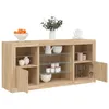 Image de vidaXL Buffet avec lumières LED chêne sonoma 142,5x37x67 cm3209088