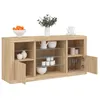 Image de Vidaxl Buffet Avec LumiÃ¨res Led ChÃªne Sonoma 142,5x37x67 Cm