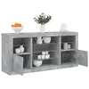 Image de vidaXL Buffet avec lumières LED gris béton 142,5x37x67 cm3209089