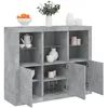 Image de vidaXL Buffets avec lumiÃ¨res LED 3 pcs gris bÃ©ton bois d'ingÃ©nierie