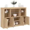 Image de vidaXL Buffets avec lumiÃ¨res LED 3 pcs chÃªne sonoma bois d'ingÃ©nierie