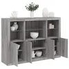 Image de vidaXL Buffets avec lumiÃ¨res LED 3 pcs sonoma gris bois d'ingÃ©nierie