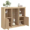 Image de vidaXL Vidaxl Buffets Avec Lumières Led 3 Pcs Chêne Sonoma Bois D'ingénierie