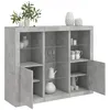 Image de vidaXL Buffets avec lumières LED 3 pcs gris béton bois d'ingénierie3209124