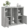 Image de vidaXL Buffets avec lumiÃ¨res LED 3 pcs gris bÃ©ton bois d'ingÃ©nierie