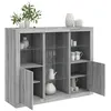 Image de vidaXL Buffets avec lumières LED 3 pcs sonoma gris bois d'ingénierie3209126