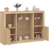 Image de vidaXL Vidaxl Buffets Avec Lumières Led 3 Pcs Chêne Sonoma Bois D'ingénierie