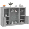 Image de vidaXL Buffets avec lumières LED 3 pcs gris béton bois d'ingénierie