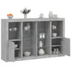 Image de vidaXL Buffets avec lumiÃ¨res LED 3 pcs gris bÃ©ton bois d'ingÃ©nierie