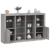 Image de vidaXL Buffets avec lumières LED 3 pcs sonoma gris bois d'ingénierie