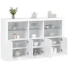 Image de vidaXL Buffet avec lumières LED blanc 162x37x100 cm3209142