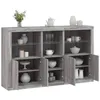 Image de vidaXL Buffet avec lumières LED sonoma gris 162x37x100 cm3209147