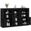 Image de vidaXL Vidaxl Buffet Avec Lumières Led Noir 162x37x100 Cm