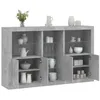 Image de vidaXL Buffet avec lumiÃ¨res LED gris bÃ©ton 162x37x100 cm