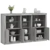 Image de vidaXL Buffet avec lumières LED sonoma gris 162x37x100 cm3209175