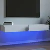 Image de vidaXL Meubles TV avec Ã©clairage LED 2 pcs blanc 60x35x15,5 cm