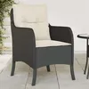 Image de vidaXL Chaises de jardin avec coussins lot de 2 noir résine tressée365144