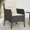 Image de Vidaxl Chaises De Jardin Avec Coussins 2 Pcs Noir RÃ©sine TressÃ©e