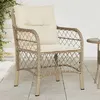 Image de vidaXL Chaises de jardin avec coussins lot de 2 beige résine tressée365156