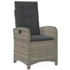 Image de vidaXL Chaise inclinable de jardin avec coussins gris résine tressée365163