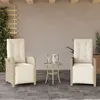 Image de vidaXL Chaises inclinables de jardin lot de 2 avec repose-pied rotin365196
