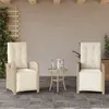Image de Vidaxl Chaises Inclinables De Jardin Lot De 2 Avec Repose-Pied Rotin