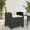 Image de Vidaxl Chaise Inclinable De Jardin Avec Coussins Noir RÃ©sine TressÃ©e