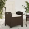 Image de Vidaxl Chaise Inclinable De Jardin Avec Coussins Marron RÃ©sine TressÃ©e