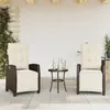 Image de Vidaxl Chaises Inclinables De Jardin Lot De 2 Avec Repose-Pied Rotin