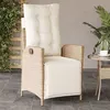 Image de vidaXL Chaise inclinable de jardin et repose-pied beige résine tressée365284