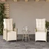 Image de Vidaxl Chaises Inclinables De Jardin Lot De 2 Avec Repose-Pied Rotin