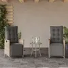 Image de Vidaxl Chaises Inclinables De Jardin Lot De 2 Avec Repose-Pied Rotin
