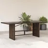 Image de vidaXL Table de jardin dessus en verre marron 190x80x74 cm365305