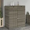 Image de vidaXL Armoire de rangement de jardin gris 105x55x113cm résine tressée365565