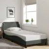Image de vidaXL Cadre de lit sans matelas gris foncé 80x200 cm tissu