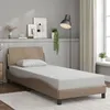 Image de vidaXL Cadre de lit avec tête de lit Cappuccino 80x200 cm Similicuir