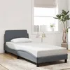 Image de vidaXL Cadre de lit sans matelas gris foncé 90x190 cm velours