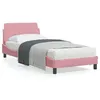 Image de vidaXL Cadre de lit avec tÃªte de lit Rose 90x190 cm Velours