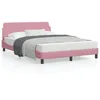 Image de vidaXL Cadre de lit avec tÃªte de lit Rose 140x190 cm Velours