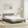 Image de vidaXL Cadre de lit sans matelas taupe 140x200 cm tissu