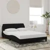 Image de vidaXL Cadre de lit sans matelas noir 140x200 cm velours