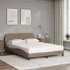 Image de vidaXL Cadre de lit avec tête de lit Cappuccino 140x200 cm Similicuir